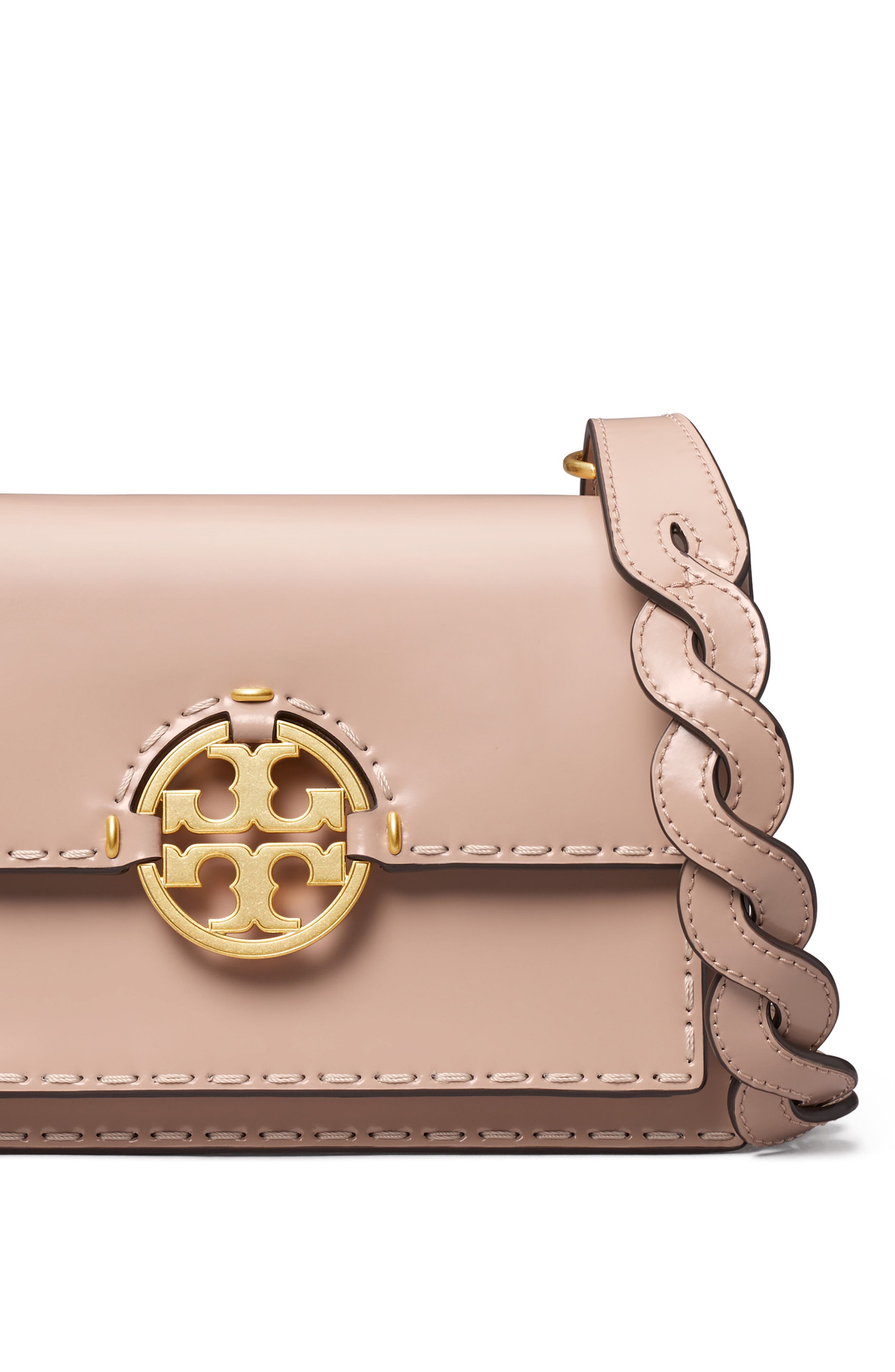 Tory Burch Small Miller Spazzolato Flap Shoulder Bag, Alternate, color, 