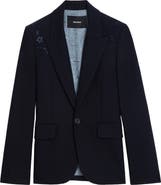 Zadig & Voltaire Tailleur Crystal Embellished Blazer