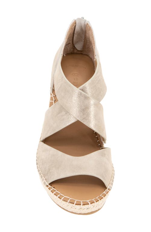 Gentle Souls By Kenneth Cole Corinne Wedge Sandal In Gravel Leather