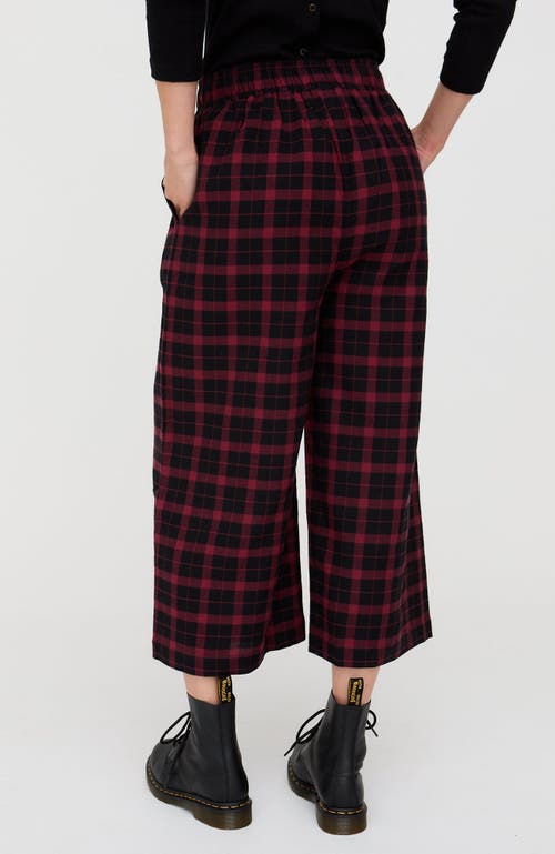 Turtledove London Organic Cotton Judy Crop Trousers In Red