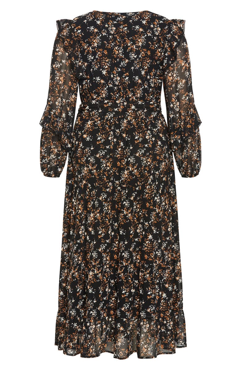 City Chic Lila Long Sleeve Maxi Dress, Alternate, color, 