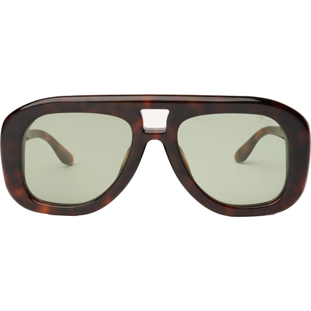 Dezi Pusha 55mm Shield Sunglasses In Brown