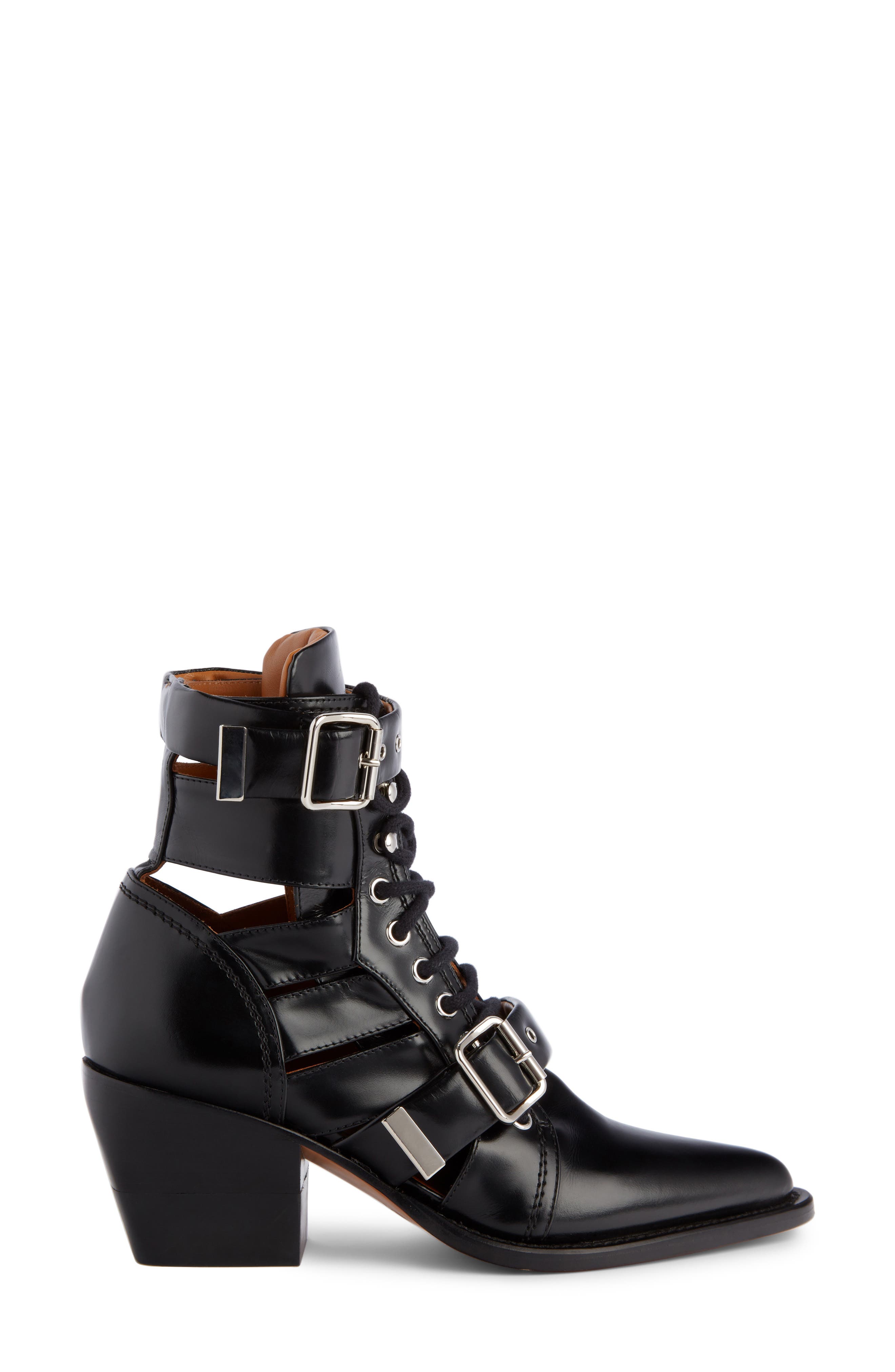 Chloé Rylee Caged Pointy Toe Boot, Alternate, color, 