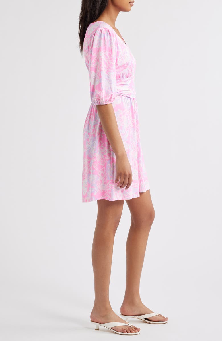 Lilly Pulitzer<sup>®</sup> Brightan Floral Fit & Flare Dress, Alternate, color, Rousseau Pink Zen Garden