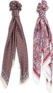 Treasure & Bond 4-Piece Scrunchie & Square Scarf Set