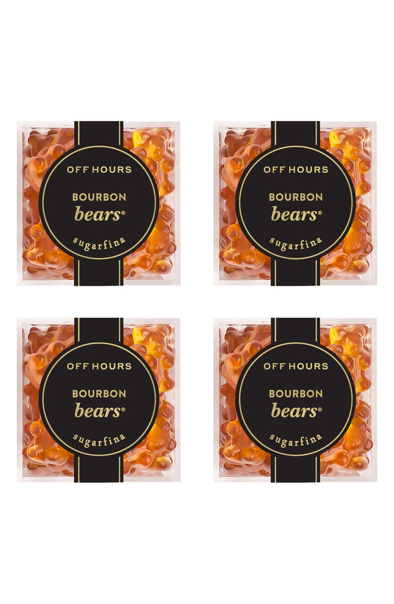 sugarfina Bourbon Bears Set of 4 Candy Cubes, Main, color, Blue