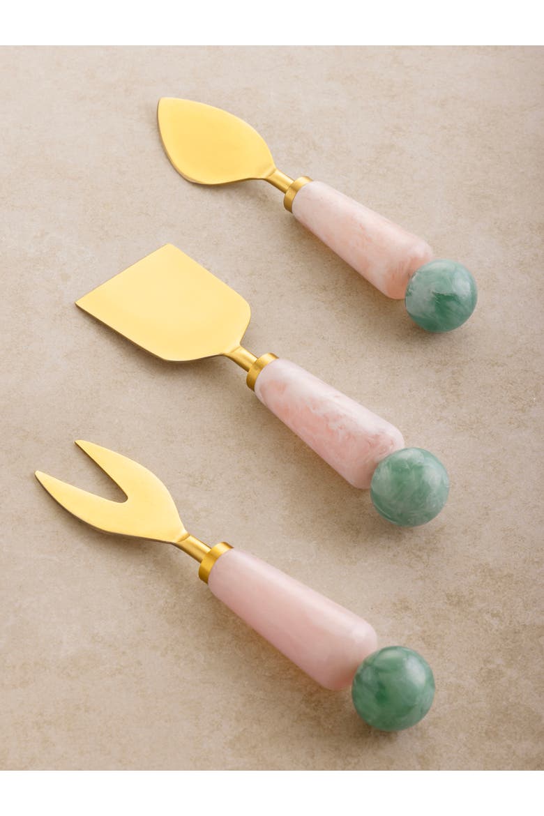Copenhagen Cheese Knives, Set of 3, Alternate, color, Multicolored