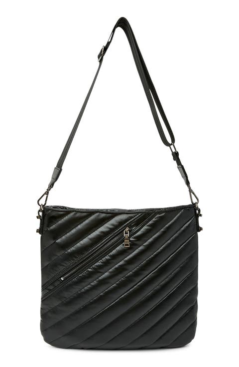 VIP Quilted Suede Shoulder Bag