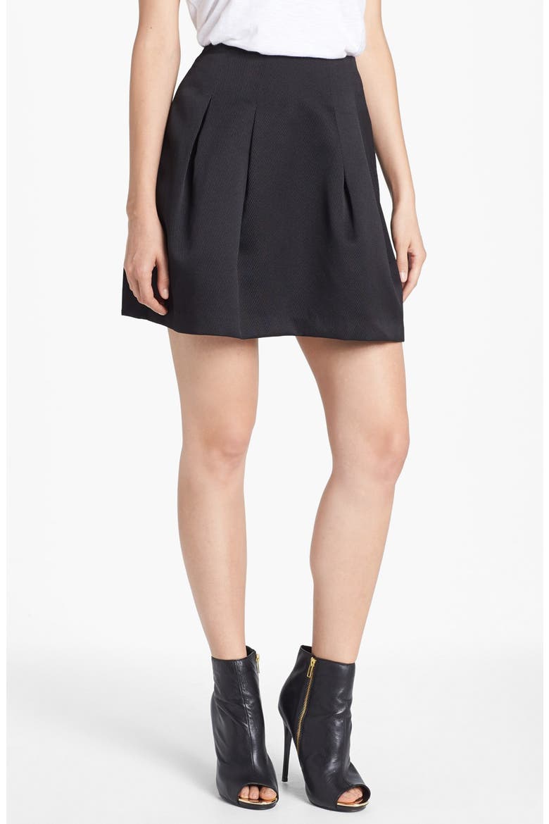 Pleated Miniskirt, Main, color, BLACK