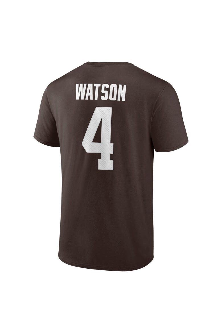 Men's Fanatics Branded Deshaun Watson Brown Cleveland Browns Player Icon Name & Number T-Shirt, Alternate, color, Brown