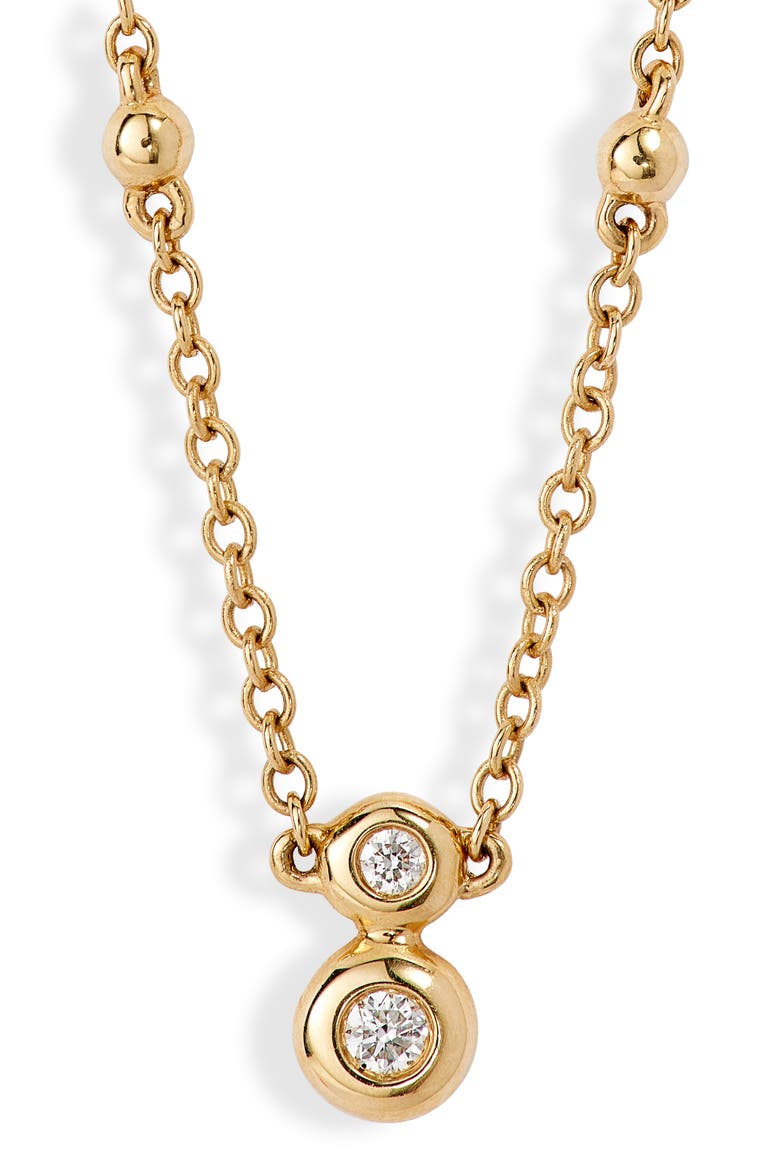 Monaco Diamond Station Necklace (Nordstrom Exclusive), Alternate, color, YELLOW GOLD/ DIAMOND