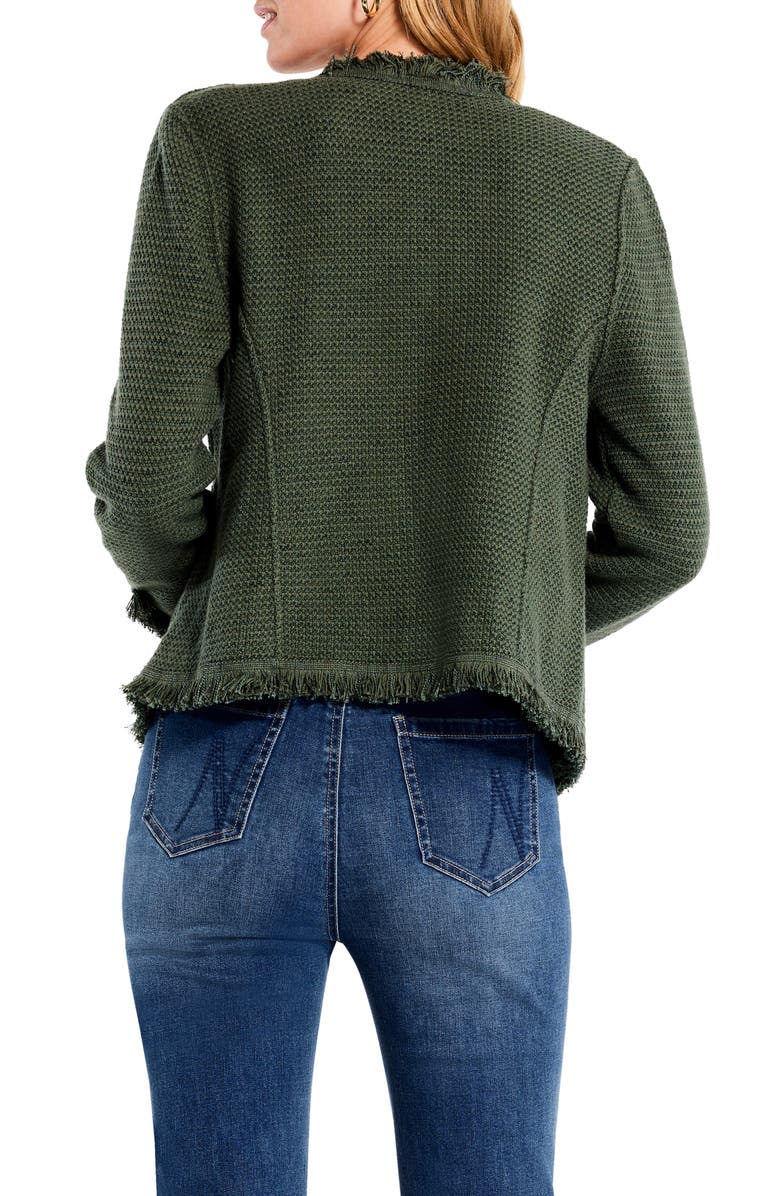 NIC+ZOE Fringe Mix Knit Jacket, Alternate, color, 