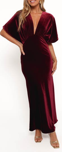 Petal and Pup Women's Ricki Velvet Maxi Dress - Midnight