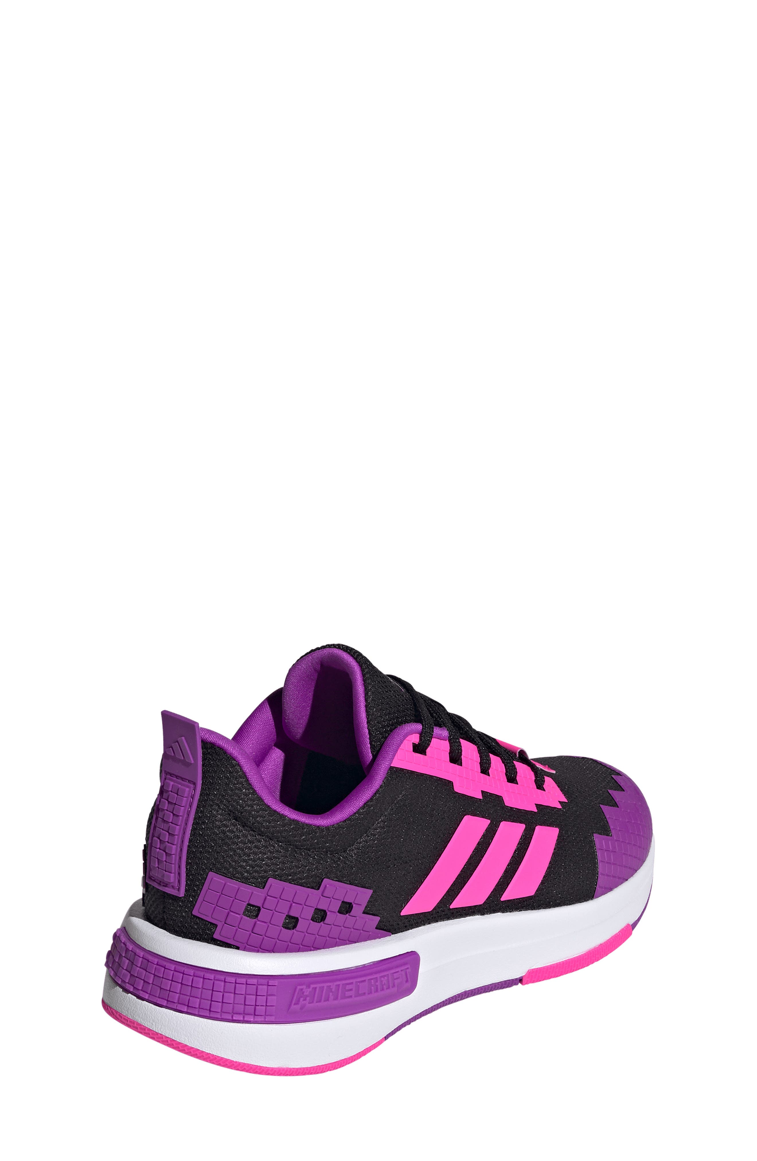 adidas x Minecraft<sup>®</sup> Kids' Pro Sneaker, Alternate, color, Core Black/ Pink/ Purple