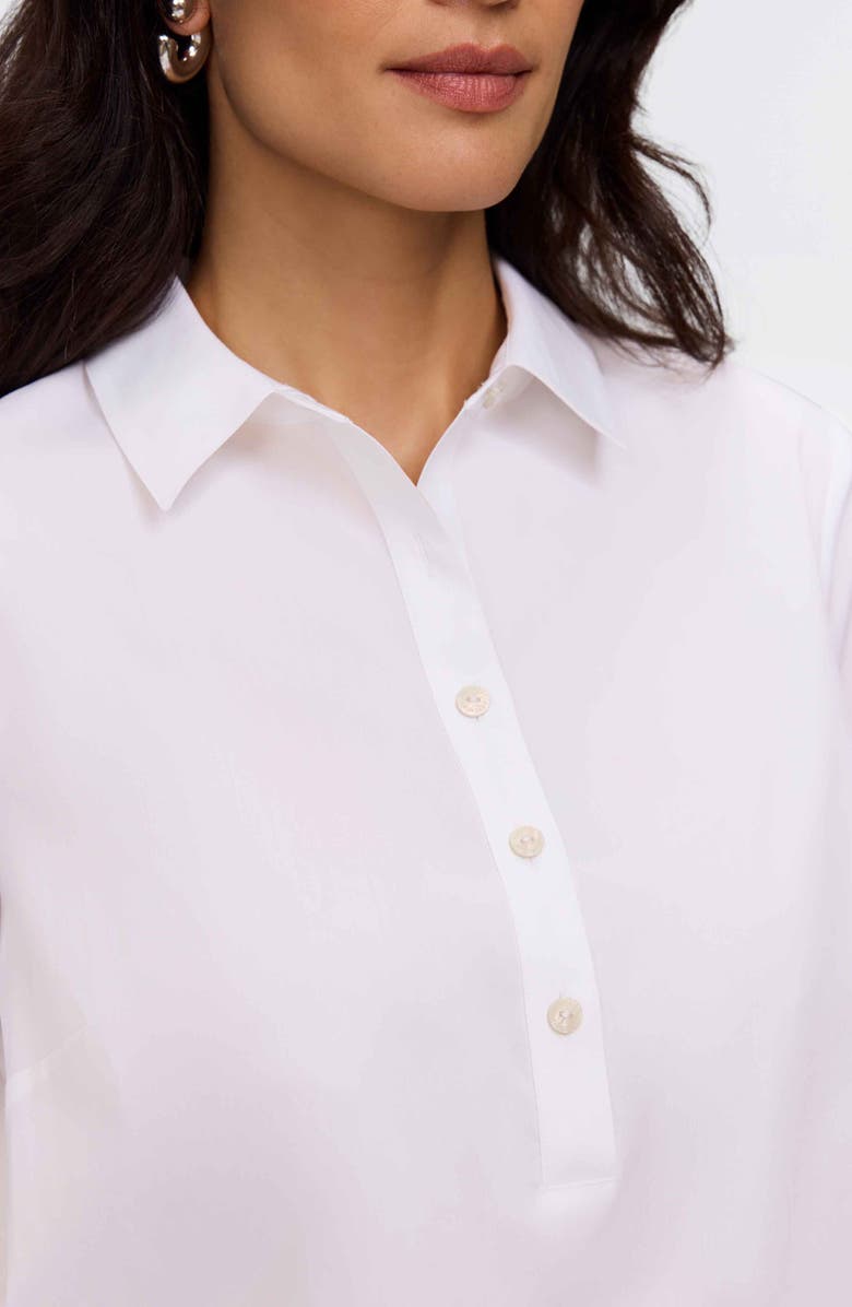 Foxcroft Therese Button Back Popover Shirt, Alternate, color, White