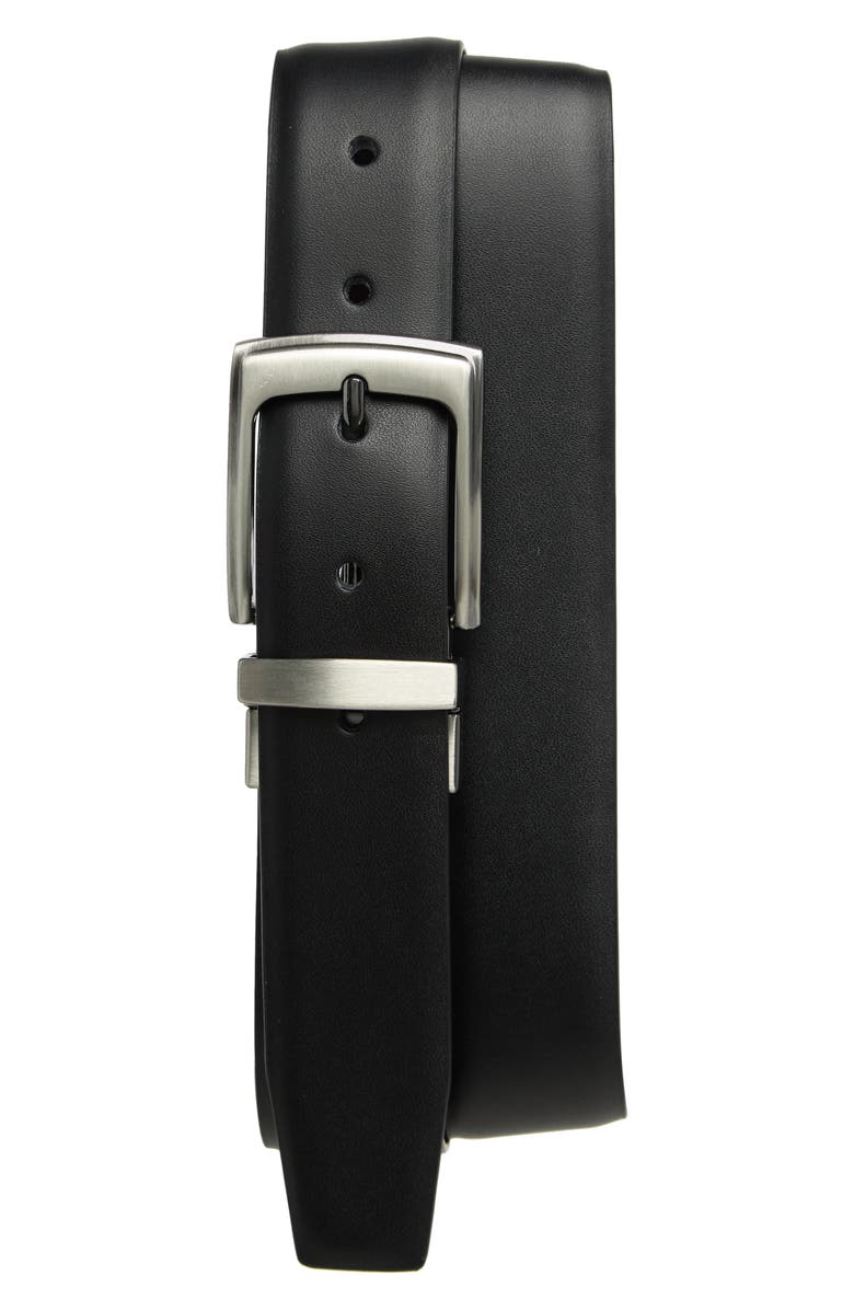 Duchamp Reversible Leather Dress Belt, Main, color, Black/ Brown