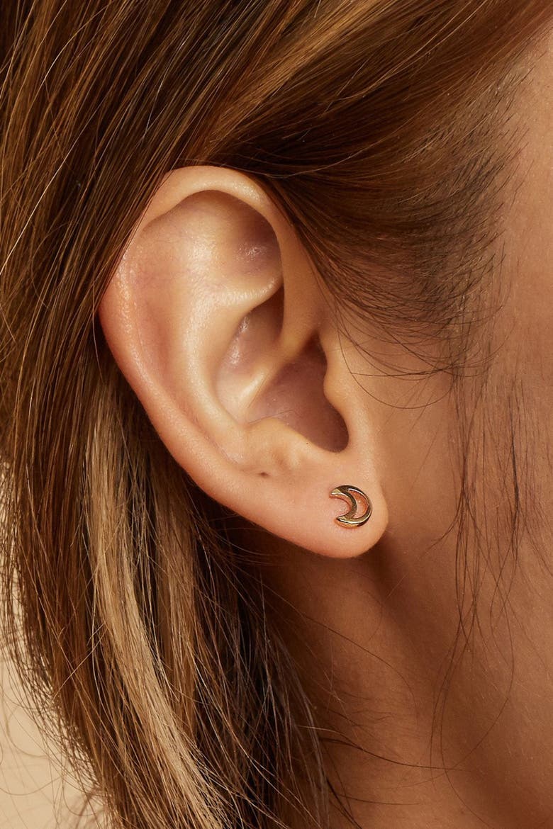 14K Yellow Gold Moondance Studs, Alternate, color, Yellow Gold