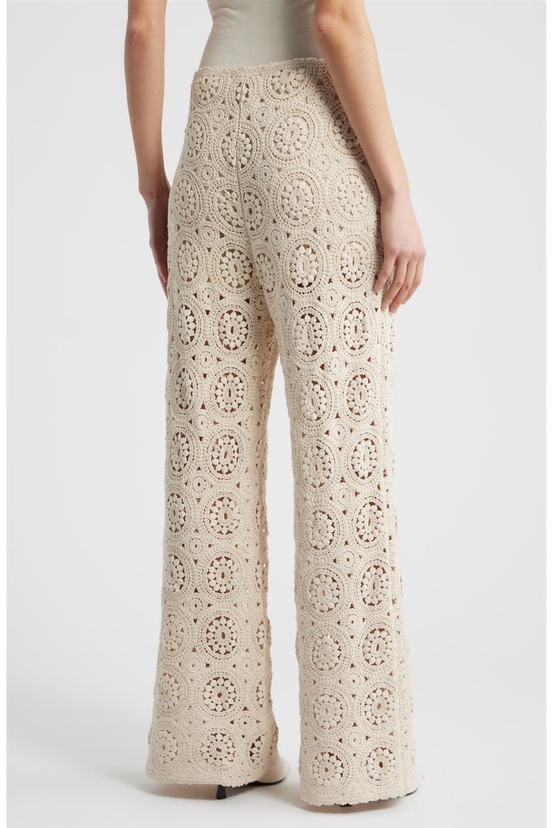The Crochet Wide Leg Pants, Alternate, color, CREAM
