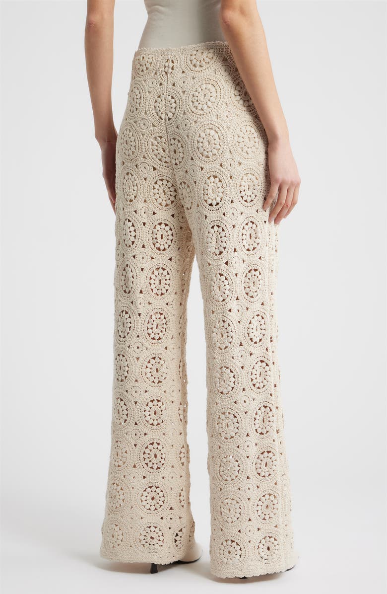 FRAME The Crochet Wide Leg Pants, Alternate, color, Cream