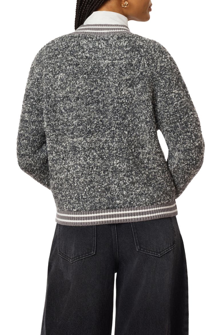 Bouclé Bomber Jacket, Alternate, color, THUNDERSTORM