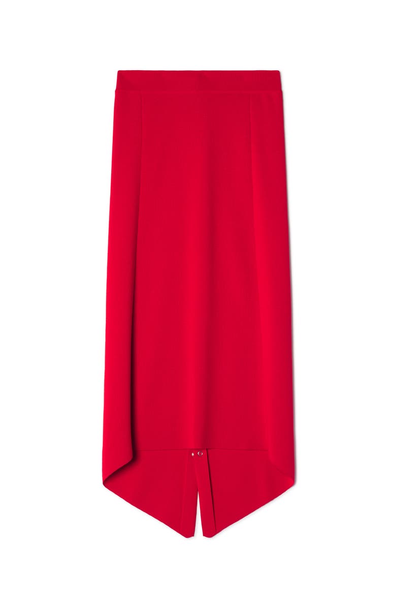 Lanvin Buttoned Long Skirt In Merino Wool, Alternate, color, Red