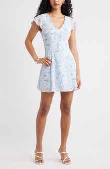 Floral Print Fit & Flare Minidress