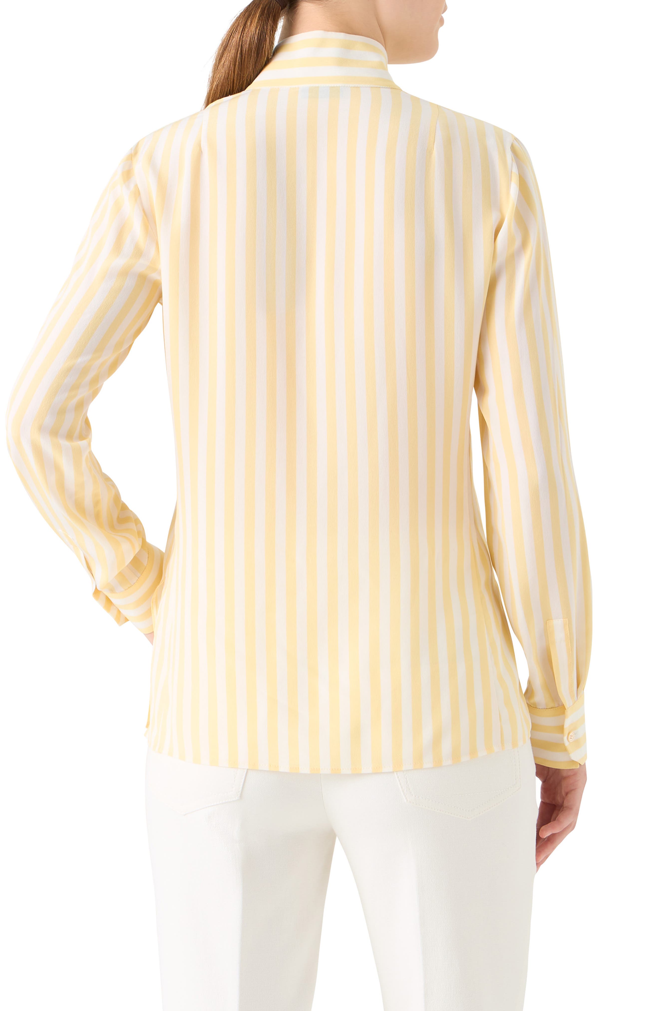 Stripe Silk Tunic Shirt - image 2