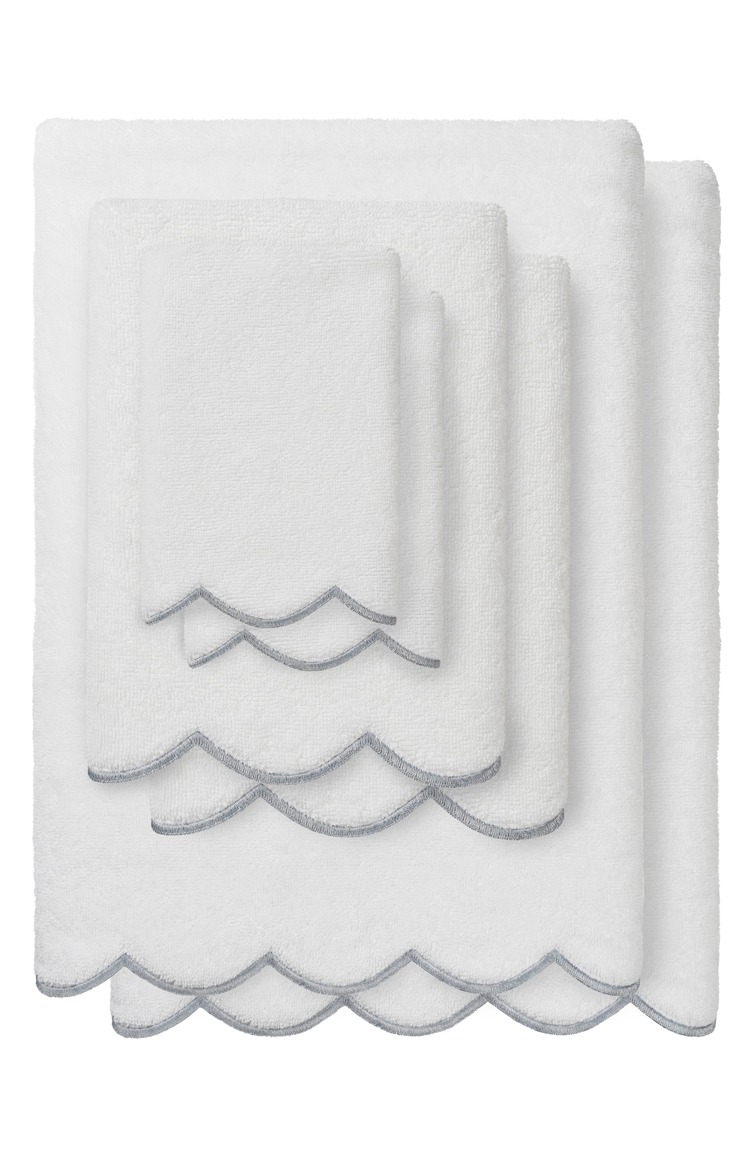 Adornia Scallop 6-Piece Towel Set