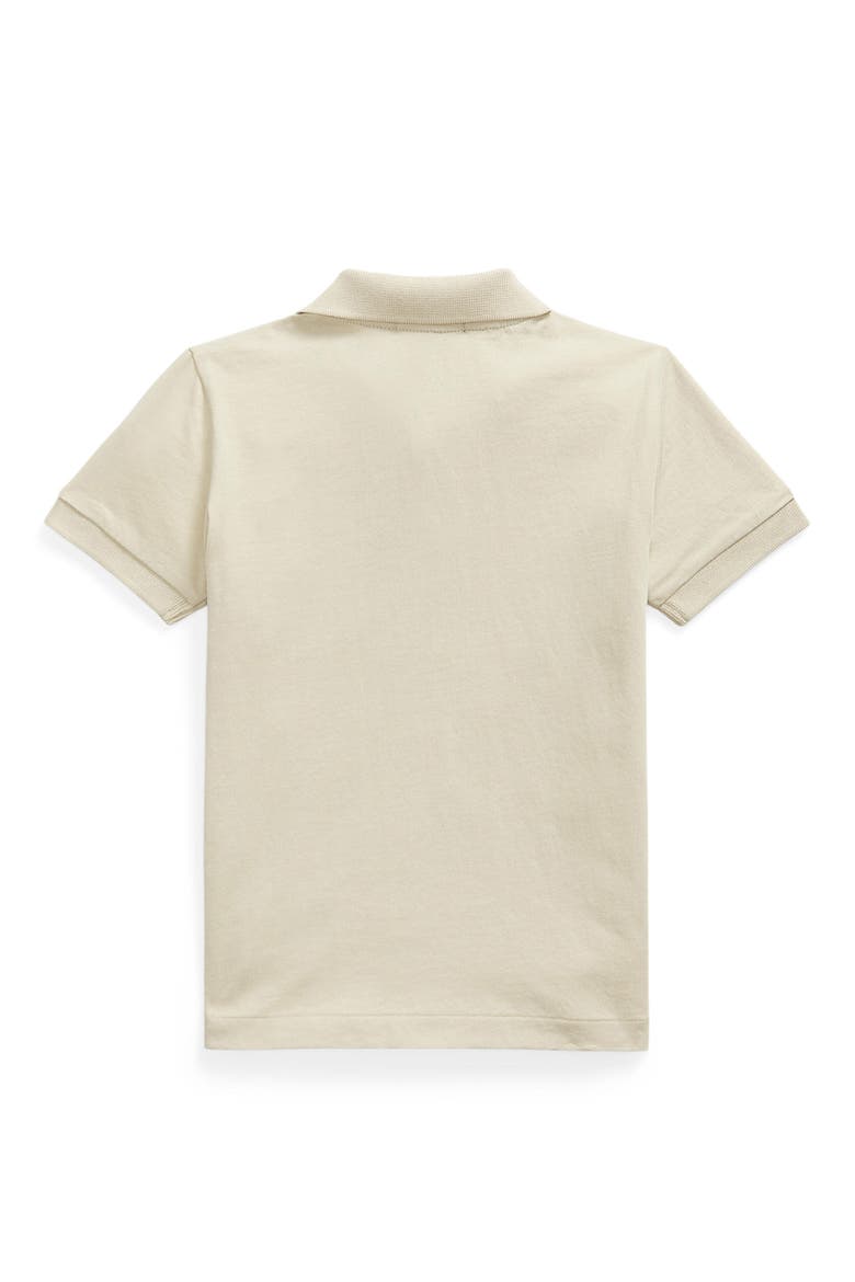 Kids' Solid Cotton Jersey Pocket Polo, Alternate, color, SPRING BEIGE