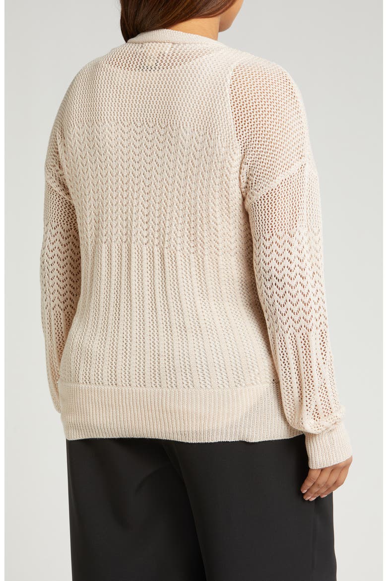 Samoa Pointelle Cardigan, Alternate, color, BRAZILIAN SAND