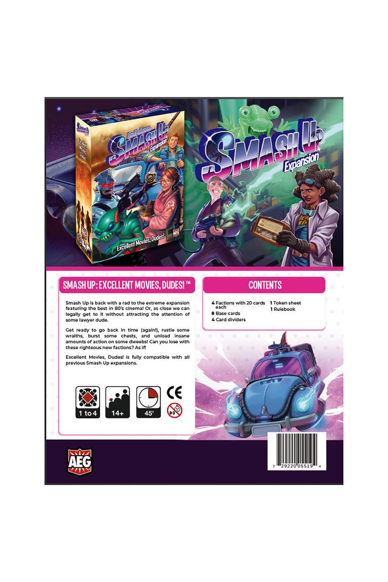 AEG Alderac Entertainment Group Smash Up Excellent Movies, Dudes! Expansion, Alternate, color, Multicolored