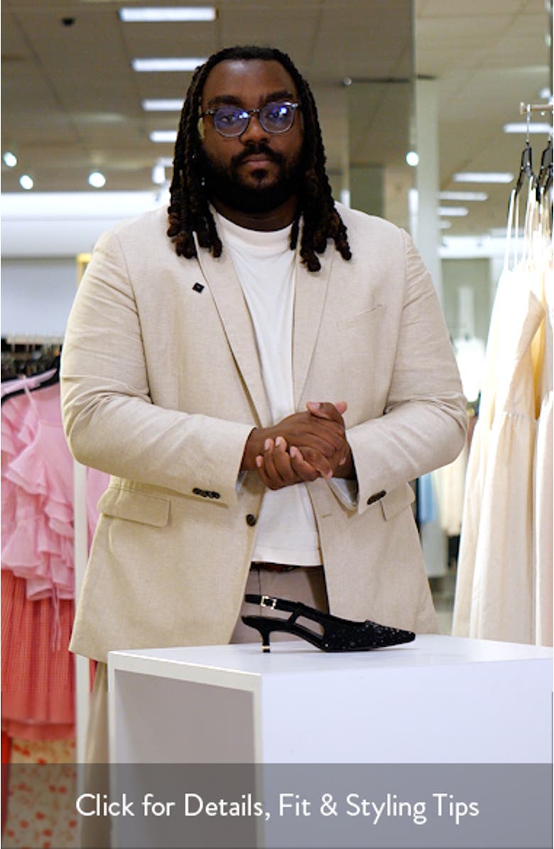 Martha Crystals Slingback Kitten Heel Pump, sales video thumbnail