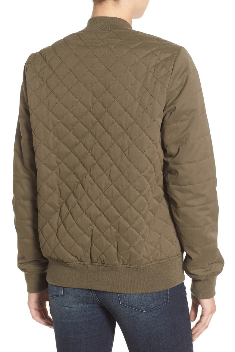 Quilted Bomber Jacket, Alternate, color, OLIVE