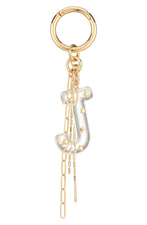 Star Studded Initial Bag Charm