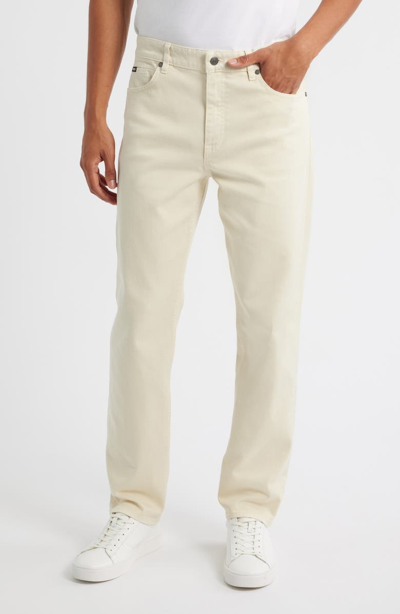 BOSS Ogden Straight Leg Jeans, Main, color, Open White