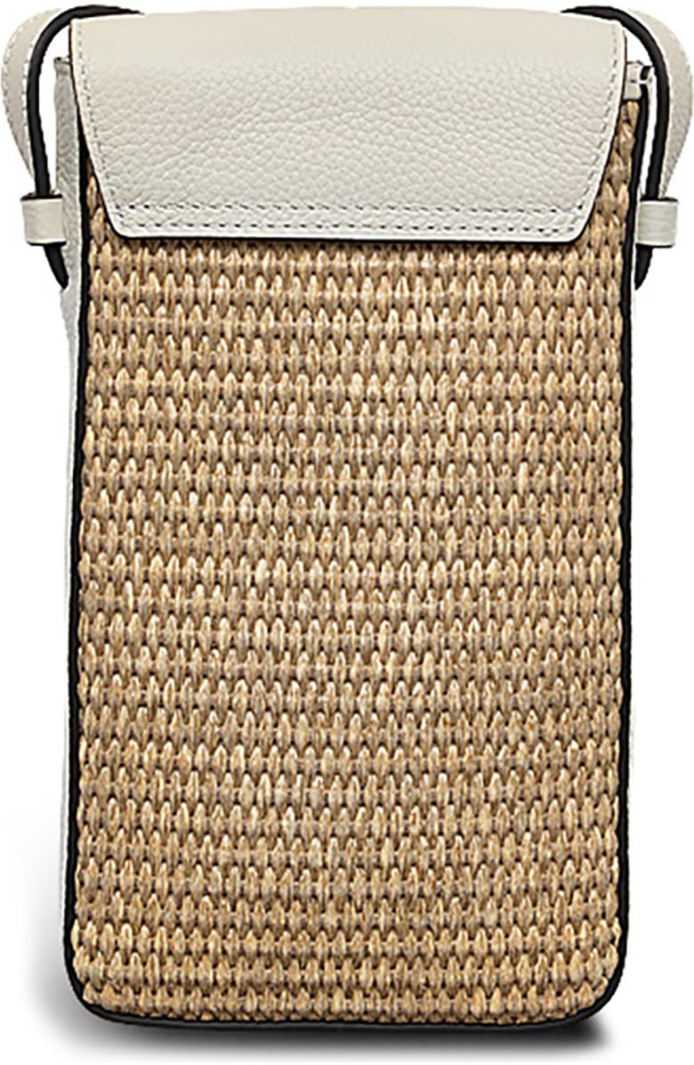 Radley Bishops Lane Straw Mini Phone Crossbody Bag, Alternate, color, Chalk