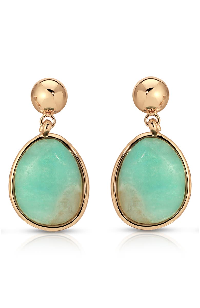 Ettika Amazonite Orb Drop Earrings, Main, color, Amazonite And Gold