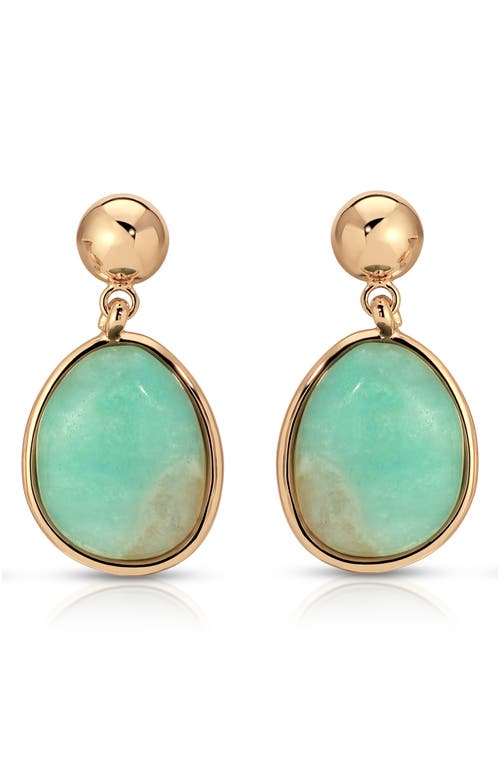 Ettika Amazonite Orb Drop Earrings In Amazonite And Gold