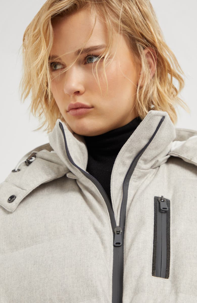 Brunello Cucinelli Mountain down jacket, Alternate, color, Light Grey