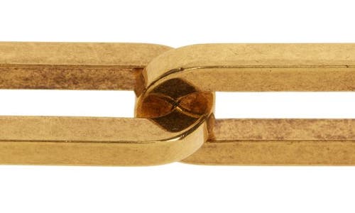 Etro Paper Clip Chain Belt In Gold