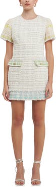 Endless Rose Colorblock Tweed Minidress