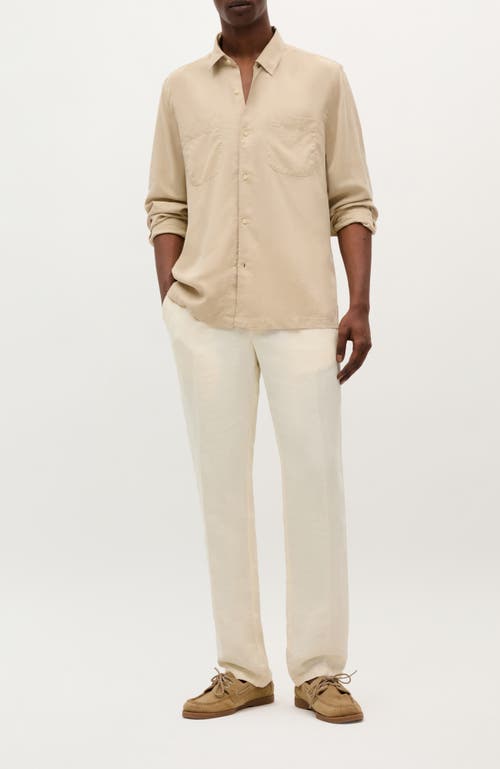 Scalpers Icon Delta Tencel Shirt In Nude