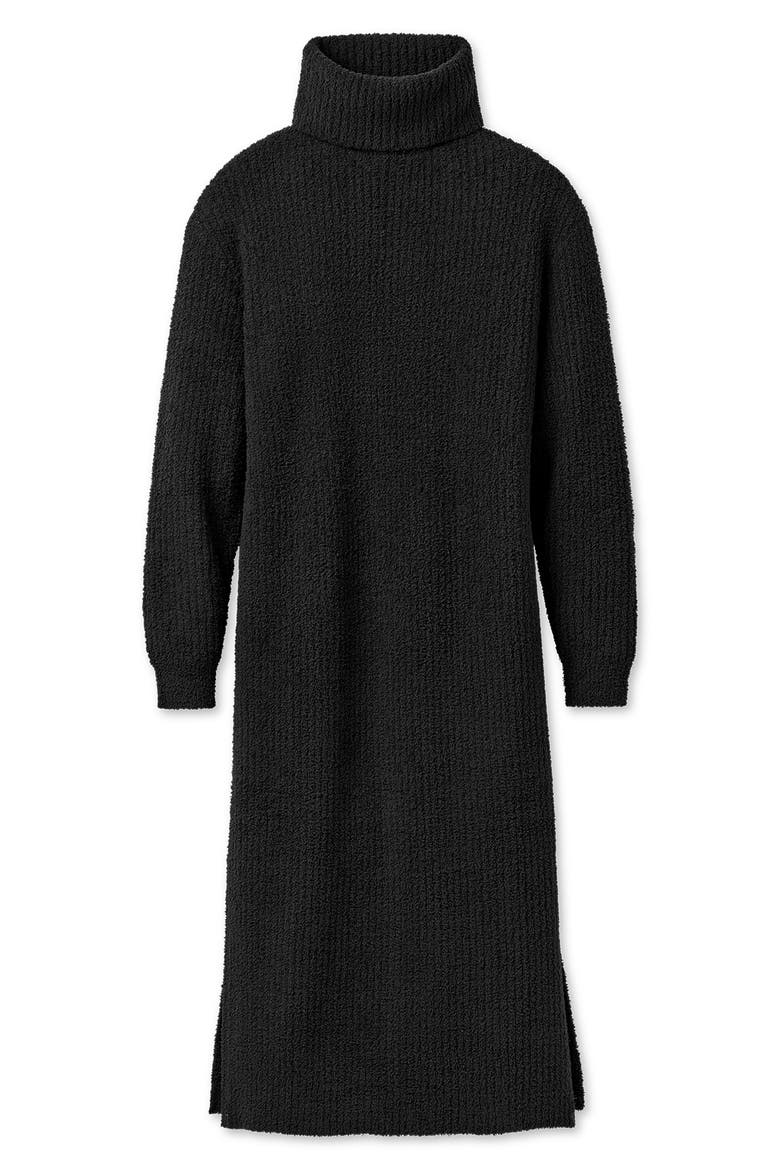 Atlie Turtleneck Rib Dress, Alternate, color, BLACK