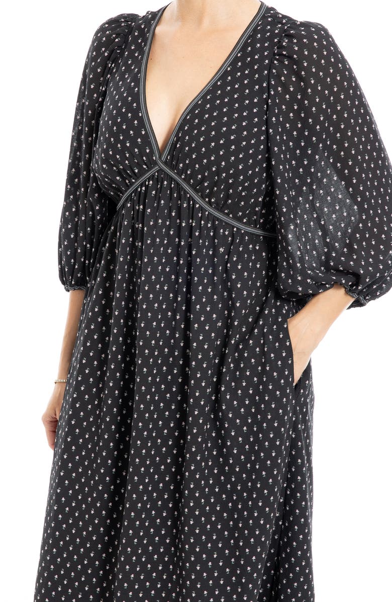 MAX STUDIO Empire Waist Balloon Sleeve Maxi Dress, Alternate, color, 