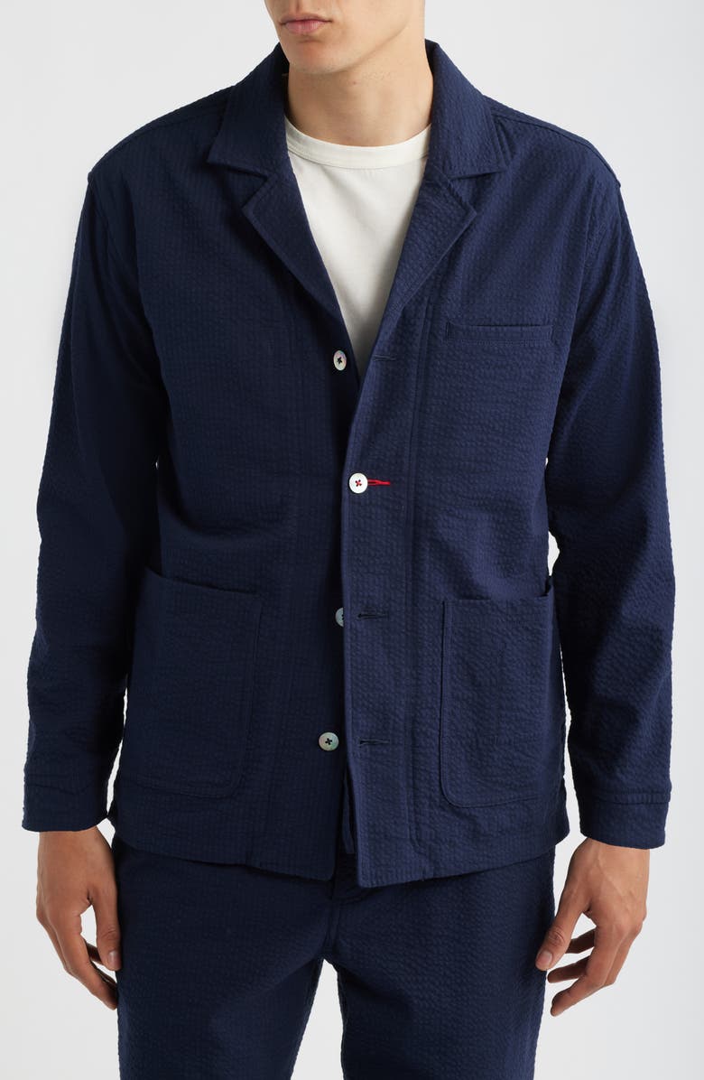Imperfects Mr. Lynch's Cunningham Seersucker Blazer, Alternate, color, Dark Navy