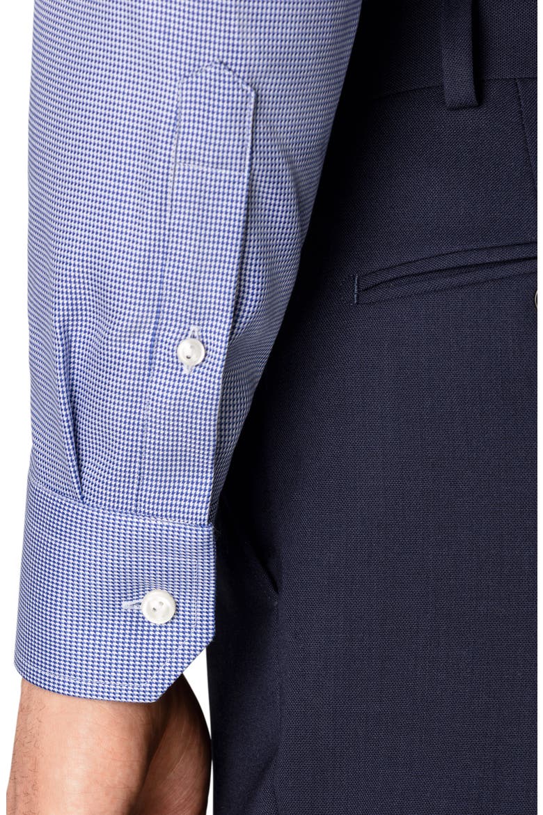Contemporary Fit Houndstooth Dress Shirt, Alternate, color, BLUE
