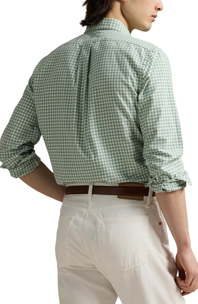Polo Ralph Lauren Classic Fit Gingham Cotton Button-Down Oxford Shirt, Alternate, color, Lovat Nevis