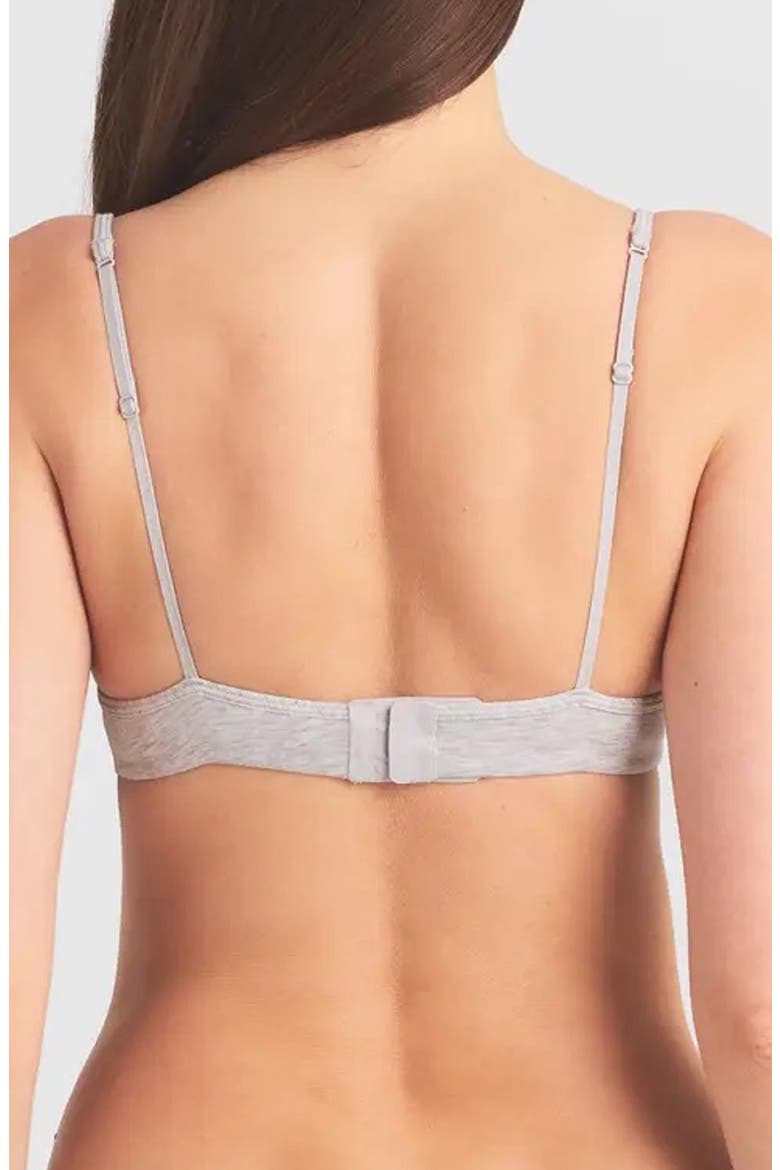 Everyday Cotton Underwire Unlined Demi Bra, Alternate, color, LIGHT HEATHER GREY