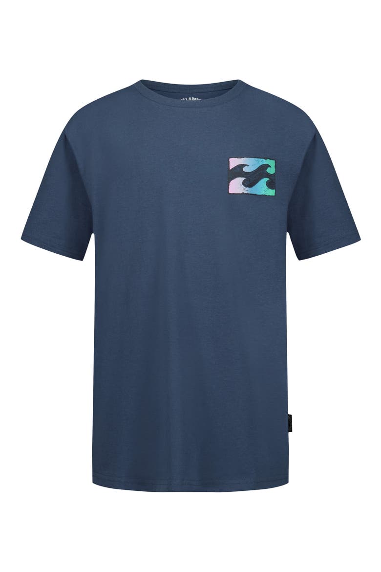 Kids' Crayon Wave Graphic T-Shirt, Main, color, DENIM