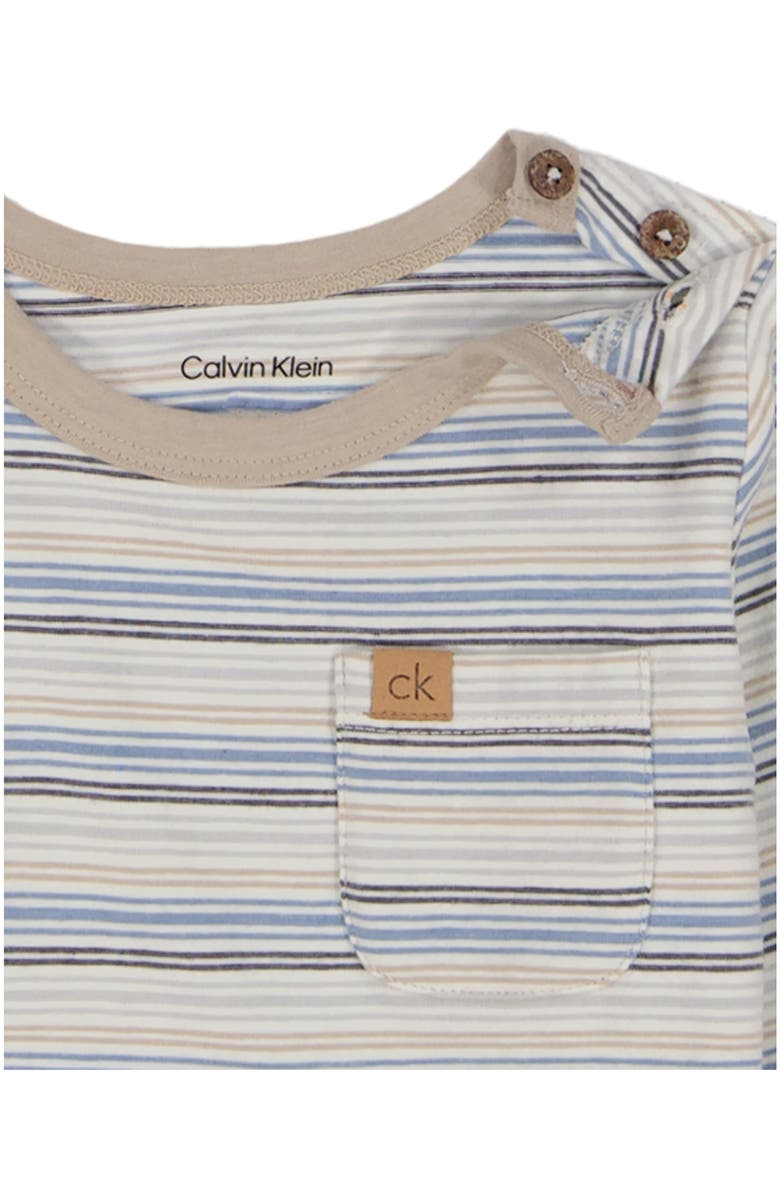 Calvin Klein Long Sleeve Pocket T-Shirt & Joggers Set, Alternate, color, Beige Multi